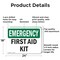 Signmission First Aid Kit, 24 in W x Rectangle, Aluminum OS-2PACK-EM-A-1824-L-10376 - alternate 3